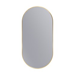 Erga Oval, oválné zrcadlo 50x100cm, zlatý rám, (ERG-V01-OVAL-5010-GD)
