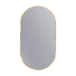 Erga Oval, oválné zrcadlo 50x90cm, zlatý rám, (ERG-V01-OVAL-5090-GD)