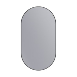 Erga Oval, oválné zrcadlo 55x100cm, černý rám, (ERG-V01-OVAL-5510-BK)