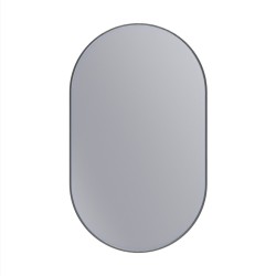 Erga Oval, oválné zrcadlo 60x100cm, černý rám, (ERG-V01-OVAL-6010-BK)