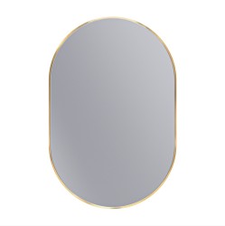 Erga Oval, oválné zrcadlo 60x90cm, zlatý rám, (ERG-V01-OVAL-6090-GD)