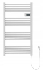 Erga Pago, elektrické topné těleso 540x960 mm s digitálním termostatem, 500W, bílá matná, (ERG-LAV-GRZE-E-ALU-960540-WH)