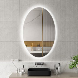 Erga Paola, oválne LED zrkadlo 80x120cm (120x80), 2990 lm, 3 farby svetla, predné a zadné osvetlenie, (ERG-V01-302-1280-00)