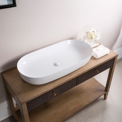 Erga Paola, umyvadlo na desku 800x400x135 mm, bílá lesklá, (ERG-V03-9487E-WH)