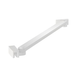 Erga Paris, rohová vzpěra pro sprchové zástěny o tloušťce skla 6/8/10 mm, délka 35cm, bílá matná, (ERG-V02-PARIS-BAR35-WH)