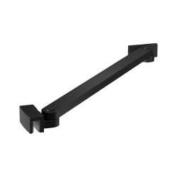 Erga Paris, rohová vzpěra pro sprchové zástěny o tloušťce skla 6/8/10 mm, délka 35cm, černá matná, (ERG-V02-PARIS-BAR35-BK)