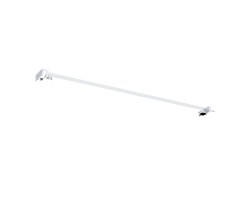 Erga Paris, rohová vzpěra pro sprchové zástěny o tloušťce skla 6/8/10 mm, délka 45cm, bílá matná, (ERG-V02-PARIS-BAR45-WH)