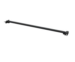 Erga Paris, rohová vzpěra pro sprchové zástěny o tloušťce skla 6/8/10 mm, délka 60cm, černá matná, (ERG-V02-PARIS-BAR60-BK)