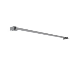 Erga Paris, rohová vzpěra pro sprchové zástěny o tloušťce skla 6/8/10 mm, délka 60cm, chromová, (ERG-V02-PARIS-BAR60-CR)