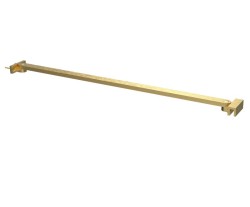 Erga Paris, rohová vzpěra pro sprchové zástěny o tloušťce skla 6/8/10 mm, délka 60cm, zlatá matná, (ERG-V02-PARIS-BAR60-GB)