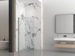 Erga Paris, sprchová zástěna Walk-In 30x200 cm, 8mm čiré sklo, grafitový profil, ERG-V02-PARIS-030x200-CL-GG
