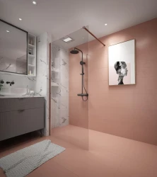 Erga Paris, sprchová zástěna Walk-In 30x200 cm, 8mm čiré sklo, měděný matný profil, ERG-V02-PARIS-030x200-CL-CO (ERG-V02-PARIS-030X200-CL-CO)