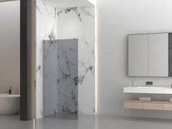 Erga Paris, sprchová zástěna Walk-In 30x200 cm, 8mm šedé sklo, broušená ocel, ERG-V02-PARIS-030x200-GR-BS (ERG-V02-PARIS-030X200-GR-BS)