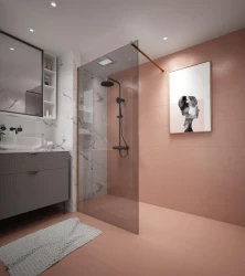 Erga Paris, sprchová zástěna Walk-In 30x200 cm, 8mm šedé sklo, zlatý matný profil, ERG-V02-PARIS-030x200-GR-GB (ERG-V02-PARIS-030X200-GR-GB)