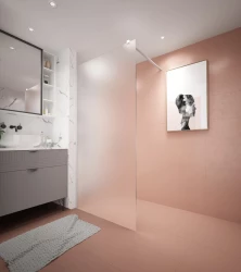 Erga Paris, sprchová zástěna Walk-In 30x200 cm, 8mm sklo námraza, bílý profil, ERG-V02-PARIS-030x200-FR-WH