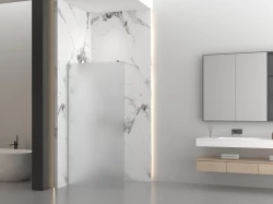 Erga Paris, sprchová zástěna Walk-In 30x200 cm, 8mm sklo námraza, broušená ocel, ERG-V02-PARIS-030x200-FR-BS (ERG-V02-PARIS-030X200-FR-BS)