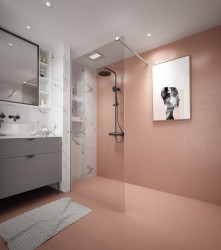 Erga Paris, sprchová zástěna Walk-In 50x200 cm, 8mm čiré sklo, bílý matný profil, ERG-V02-PARIS-050x200-CL-WH (ERG-V02-PARIS-050X200-CL-WH)