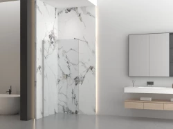 Erga Paris, sprchová zástěna Walk-In 50x200 cm, 8mm čiré sklo, broušená ocel, ERG-V02-PARIS-050x200-CL-BS (ERG-V02-PARIS-050X200-CL-BS)