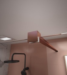 Erga Paris, stabilizační vzpěra pro sprchové zástěny o tloušťce skla 8mm, délka max. 100% 150cm, měděná matná, (ERG-V02-PARIS-BAR-CO)
