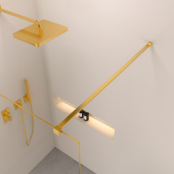 Erga Paris, stabilizační vzpěra pro sprchové zástěny o tloušťce skla 8mm, délka max. 100% 150cm, zlatá lesklá, (ERG-V02-PARIS-BAR-GD)