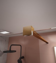 Erga Paris, stabilizační vzpěra pro sprchové zástěny o tloušťce skla 8mm, délka max. 100% 150cm, zlatá matná, (ERG-V02-PARIS-BAR-GB)