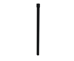 Erga Paris, stropní vzpěra pro sprchové zástěny o tloušťce skla 6(8)mm, délka 62cm, černá matná, (ERG-V02-PARIS-BAR62-BK)