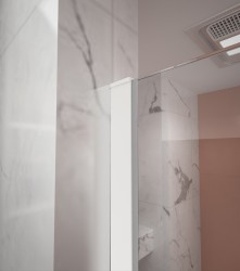 Erga Paris, U-profilová lišta pro sprchové zástěny o tloušťce skla 8mm, délka 200cm, bílá matná, (ERG-V02-PARIS-PROFILE-WH)