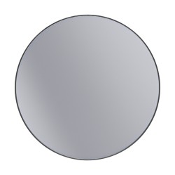 Erga Round, kulaté zrcadlo 100cm, černý rám, (ERG-V01-ROUND-1010-BK)