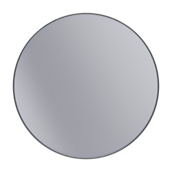 Erga Round, kulaté zrcadlo 90cm, černý rám, (ERG-V01-ROUND-9090-BK)