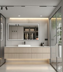 Erga Samira, LED zrcadlo 120x80cm v černém rámu, 3105 lm, 3 barvy světla, přední/zadní osvětlení, (ERG-V01-SAMIRA-1280-BK)