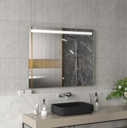 Erga Scarlet, obdélníkové LED zrcadlo 100x80cm, 690 lm, 3 barvy světla, přední osvětlení, (ERG-V01-128-1080-00)