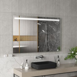 Erga Scarlet, obdélníkové LED zrcadlo 120x80cm, 920 lm, 3 barvy světla, přední osvětlení, (ERG-V01-128-1280-00)