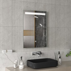 Erga Scarlet, obdélníkové LED zrcadlo 50x70cm, 345 lm, 3 barvy světla, přední osvětlení, (ERG-V01-128-5070-00)