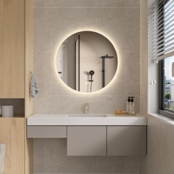 Erga Sofia, kulaté LED zrcadlo 70cm, 1610 lm, 3 barvy světla, (ERG-V01-207-7070)