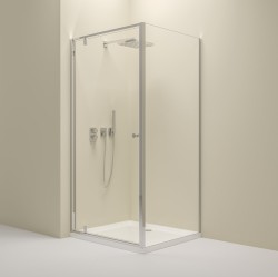 Erga Sydney, sprchový kout s 1-křídlými dveřmi 100(dveře) x 80(stěna) x 195 cm, 6mm čiré sklo, chromový profil, (ERG-V02-SYDNEY-D100G080-CR)