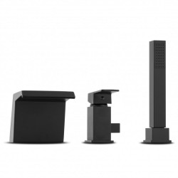 Erga Trio, 3-otvorová vanová baterie, černá matná, (ERG-YKA-BW.TRIO-BLK)