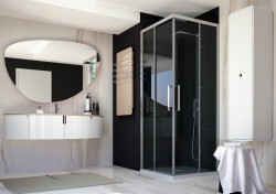 FORTE - Čtvercový sprchový kout ESSENCE A1FS 80x80  (BEA12DXA1+BEA12SXA1)