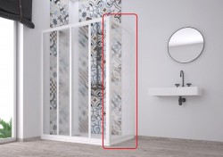 FORTE - Pevná stěna ACRIL - FISSA A - Barva rámu - Bílá, Rozměr A - 77-80, Rozměr C - 190.2, Směr zavírání - Univerzální Levé / Pravé, Výplň - Čiré bezpečnostní sklo - 3 mm (OLNFC1CC120031)