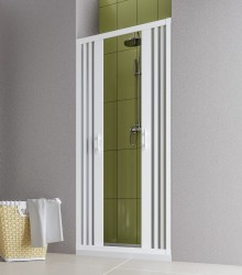 FORTE - Sprchová zástěna FLEX - MARTE NEW - Rozměr A - 160 - 180, Rozměr C - 185, Typ otevírání -   Zavírání do středu (OLBBXF135001)