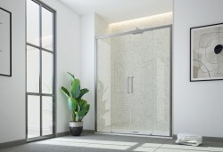 FORTE - Sprchové dveře ESSENCE N2FS - Barva rámu - Hliník ossidato, Rozměr A - 150, Výplň - Čiré bezpečnostní sklo - 6 mm (BEN23A1)