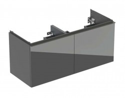 GEBERIT - Acanto Umyvadlová skříňka, 118x54x48 cm, 4 zásuvky, sklo/lávová (503.007.JK.2)