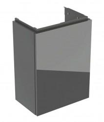 GEBERIT - Acanto Umyvadlová skříňka, 54x39x25 cm, 1 dvířka, panty L/P, sklo/lávová (503.001.JK.2)
