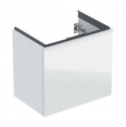 GEBERIT - Acanto Umyvadlová skříňka, 60x54x42 cm, 2 zásuvky, sklo/bílá (503.008.01.2)