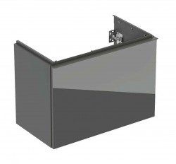 GEBERIT - Acanto Umyvadlová skříňka, 74x54x42 cm, 2 zásuvky, sklo/lávová (503.009.JK.2)