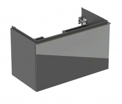 GEBERIT - Acanto Umyvadlová skříňka, 89x54x48 cm, 2 zásuvky, sklo/lávová (503.005.JK.2)