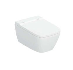 GEBERIT - AquaClean Elektronický bidet AquaClean Sela Square s keramikou, Rimfree, SoftClose, KeraTect, bílá (146.250.01.1)
