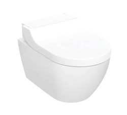GEBERIT - AquaClean Elektronický bidet Tuma Comfort s keramikou, závěsný, TurboFlush, SoftClosing, KeraTect, sklo/bílá (146.290.SI.1)