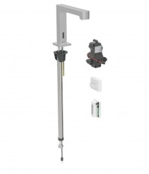 GEBERIT - Brenta Elektronická umyvadlová baterie, napájení z generátoru, easy to clean, kartáčovaná nerez (116.196.SN.1)