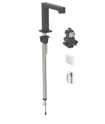 GEBERIT - Brenta Elektronická umyvadlová baterie, napájení z generátoru, easy to clean, matná černá (116.196.14.1)