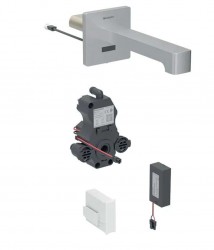 GEBERIT - Brenta Elektronická umyvadlová baterie pod omítku, bateriové napájení, easy to clean, kartáčovaná nerez (116.274.SN.1)